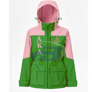 Veste de pluie Alpha Kapa Alpha AKA Sorority, veste softshell à capuche, veste varsity de haute qualité, veste imperméable pour femmes - Product Image 2