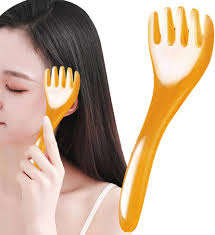 Peine de masaje de resina hecho a mano, duradero, para el cuidado del cabello grueso, rizado y liso, y masaje cómodo del cuero cabelludo - Product Image 3