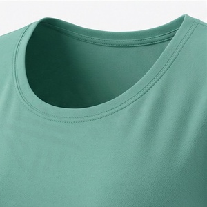 T-shirt pour femme 100% coton, style décontracté, respirant, manches courtes, coton épais, col rond, couleur personnalisée, vêtements de qualité supérieure - Product Image 4