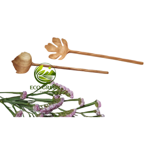 Cuillère de cuisine en bois naturel, faite à la main, ustensile de cuisson rustique, outil de service durable pour restaurant, café, hôtel, maison, cadeau - Product Image 2
