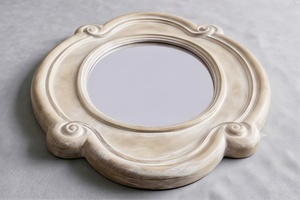 <b>Vintage</b> Wooden Art Deco Handmade Oval <b>Wall</b> <b>Mirror</b> Ornamental Home Decor Custom Color Entryway Living Room - Product Image 3
