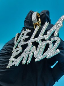 จี้ห้อยคอเงินแท้ 925 ประดับเพชรโมอิสซาไนต์ VVS แบบสั่งทำพิเศษ สไตล์ฮิปฮอป ประดับเพชรเต็มตัวอักษร จี้ห้อยคอตัวอักษรแร็ปเปอร์ - Product Image 2