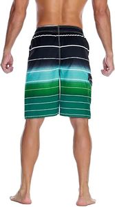 Men's Turtle Print Board Shorts Polyester/Cotton Stretch Quick Dry Drawstring Waist Casual Swimwear Pockets <b>Mid</b> Length Bermuda - Product Image 2