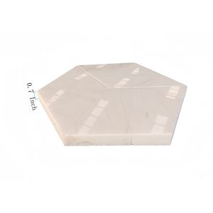 Piastrelle Esagonali in Marmo Bianco Lucidato, Pietra Naturale per Pareti e Pavimenti, Piastrelle in Marmo di Qualità Premium - Product Image 4