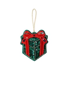 Hermoso diseño de regalo, llavero y aro para llaves con bordado de cuentas de colores verde y rojo para niñas de la India. - Product Image 1