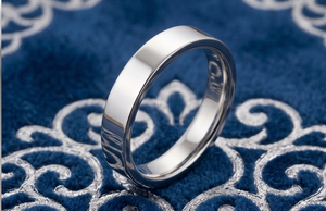 DIVYORO Women's Classic Silver <b>Plain</b> Band <b>Ring</b> - Product Image 4
