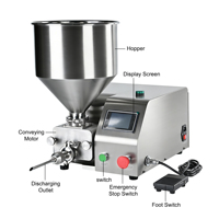 Máquina de llenado de decoración de helado de mermelada de yogur de pastel automático Manual de escritorio de Control PLC pequeño de acero inoxidable Mini