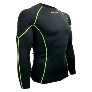 Rashguard de BJJ Negro sin Gi, de Manga Larga, Transpirable, Anti-UV, de Secado Rápido, con Diseño de Logotipo Personalizado OEM, Novedad 2026, Venta al por Mayor - Product Image 2