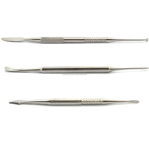 Juego de 3 herramientas dentales premium para modelar cera, instrumentos de laboratorio de acero inoxidable con agarre moleteado y doble punta - Product Image 2