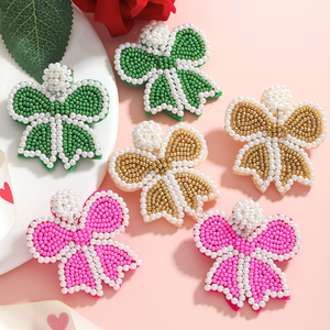 2025 Wholesale New Design Bohemian Beaded Women's Classic Sweet Versatile Rice Beads <b>Bow</b> <b>Gift</b> BY MULTI CRAFT - Product Image 4