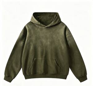 Sweat-shirt à capuche unisexe personnalisé imprimé et brodé, couleur unie, en molleton bouclette, décontracté, pour l'automne, avec poche avant, coupe classique - Product Image 3