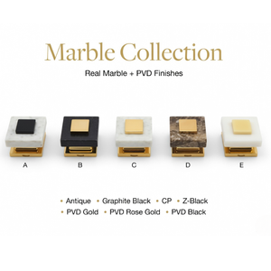 Juego de Manijas para Puerta de Entrada de Mármol Auténtico |   Puerta Principal de Acero Inoxidable de Primera Calidad con Acabado PVD Negro Grafito Antiguo para Dormitorio u Oficina - Product Image 5