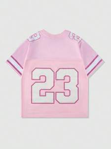 เสื้อยืดครอปพิมพ์ลายอเมริกันฟุตบอลแบบซับลิเมชั่นสำหรับผู้ชาย พร้อมหมายเลขแบบกำหนดเอง ตกแต่งด้วยคริสตัล คอวี เสื้อยืดผู้ชาย B2B - Product Image 4