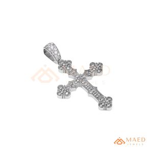 925 <b>Silver</b> Hip Hop <b>Cross</b> Pendant Moissanite Iced Out Rapper <b>Necklace</b> Luxury Streetwear Jewelry US - Product Image 5