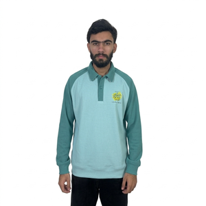 Polo homme manches longues de haute qualité, respirant, style décontracté et sportif pour l'été, personnalisable avec logo - Product Image 1