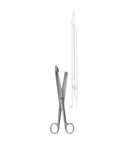Tijeras Quirúrgicas para Intestinos de 210 mm, de Acero Inoxidable, Curvas, para Cirugía General, Instrumento Médico Reutilizable - Product Image 1
