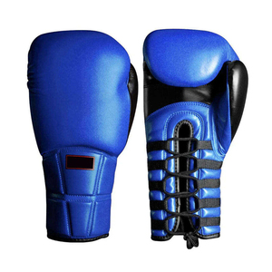 Nuevos Guantes de Boxeo de Cuero Personalizados con Cordones y Agarres, Guantes de Boxeo de Cuero Vacuno de Alta Calidad - Product Image 6