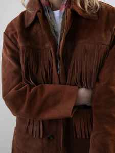 Custom Western Fringe <b>Suede</b> Leather <b>Jacket</b> Stylish Cowboy Fashion Outerwear Premium Manufacturer Bulk Production - Product Image 3