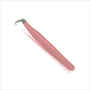 Pince à épiler professionnelle en acier inoxydable à pointe ultra-affûtée 75 degrés pour extensions de cils, avec logo personnalisé, pointe Nano Grip, durable et réutilisable - Product Image 1