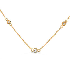 Collar con Colgante de Diamante Solitario Creado en Laboratorio, Oro Contemporáneo, Joyería Fina para Mujer, Colección y Uso Diario - Product Image 2