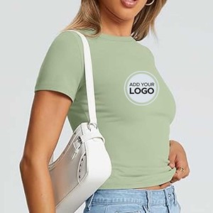 T-shirts décontractés simples à col rond et manches courtes, coupe droite ample pour 2025 - Product Image 1