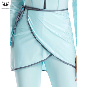 Nouvel arrivage : Maillot de bain islamique modeste bleu clair, couvrant entièrement le corps avec taille ajustable, idéal pour les activités sportives - Product Image 5