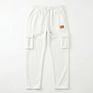 Custom Luxury Blank Men Cargo Sweatpants Comfort <b>Drawstring</b> Elastic Waist Casual Joggers Fleece Thick Cargo Pants <b>Trouser</b> - Product Image 2