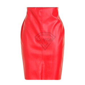 Jupe mini tendance taille haute en similicuir pour femme, asymétrique, moulante, couleur unie, sexy, tenue de club, toutes saisons - Product Image 2