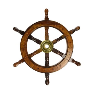 Wooden <b>Ship</b> <b>Wheel</b> Maritime Oceanfront Companion Developed to Bring Seafaring Inspiration into Sophisticated Living Spaces - Product Image 5