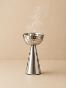 Modern Wooden & Stainless Steel Bakhoor Incense Burner with Metal Charcoal Cup Arabic <b>Oud</b> Resin Burner Home Decor - Product Image 4