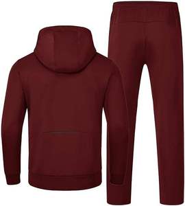 Ensemble de survêtement pour homme avec veste zippée à capuche et pantalon droit, 2 pièces, vêtements de sport décontractés, vente en gros - Product Image 5