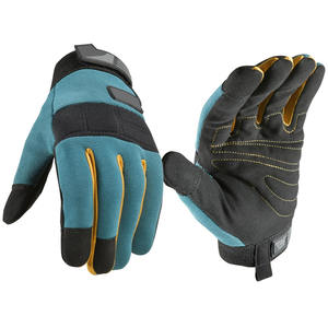 ถุงมือช่างแบบหนาพิเศษ ดีไซน์ใหม่ ฝ่ามือทำจากหนังสังเคราะห์และปลายนิ้วเสริมความแข็งแรง เพิ่มความทนทาน พร้อมโลโก้สั่งทำ - Product Image 1