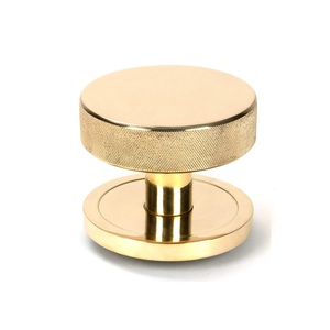 Boutons de placard modernes en laiton laqué brillant de forme ronde, durables, classiques et modernes pour les intérieurs de chambre à coucher - Product Image 1