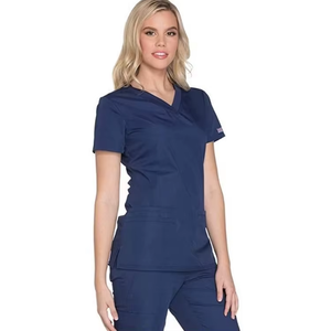 Fashionable Fitted <b>Scrubs</b> Uniforms Sets Polyester Spandex Medical Outfits Soft Comfortable Dental Uniform for Women - Product Image 1