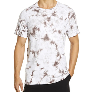 Camiseta de Manga Corta con Tie-Dye para Hombre, con Logotipo y Diseño Personalizados, Cuello Redondo, Informal, Tejida, Corte Regular, Estampada, Marrón y Negro 2026 - Product Image 4