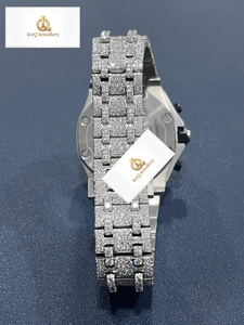 Moissanite Diamond Hip Hop Bling Wristwatch for Men Luxury Iced Out Fashion Watch with VVS Sparkling Stones for Party Wear - Product Image 6