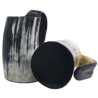 Mug classique en corne de buffle Viking Love, fait main, durable, avec logo personnalisé, forme naturelle, pour cadeaux d'affaires