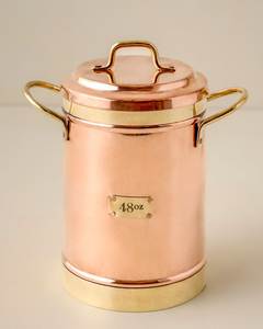 High-End Kitchenware Copper Breadbox with Tight Seal <b>Lid</b> Countertop Bakery Pastry Storage Organizer with Sturdy Side Handles - Product Image 5