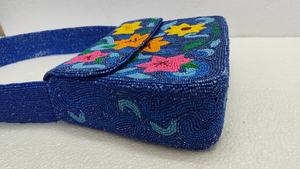 Pochette de soirée de luxe faite à la main en verre perlé à motif floral, petite pochette à fleurs pour mariage et fête, collection 2026 - Product Image 4