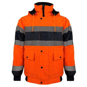 Hi Vis Reflective Safety <b>Jacket</b> Waterproof Windproof Workwear <b>Jacket</b> for Construction Industrial <b>Workers</b> - Product Image 2