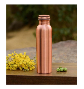 Standard Pure <b>Copper</b> <b>Bottle</b> for <b>Drinking</b> Water From Hand Crafted Piece of <b>Copper</b> Water <b>Bottle</b> for Sale - Product Image 1