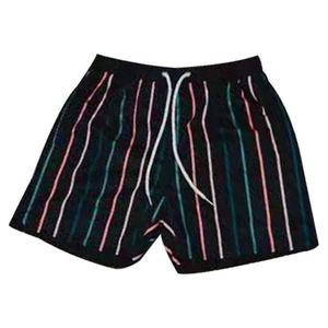 Pantalones Cortos de Playa Casuales de Verano para Hombre, con Cordón Elástico en la Cintura, Estampado a Rayas Simple, de Alta Calidad, con Logotipo Personalizado OEM - Product Image 2