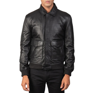 Nouvelle veste en cuir tanné pour homme avec poche avant, col rabattable, imperméable et coupe-vent, service de vente en gros OEM - Product Image 3