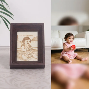 Cadre photo vertical en bois personnalisé, de qualité supérieure, artisanal, écologique, léger, avec façade en verre, meilleur prix - Product Image 2