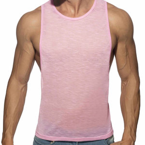 Custom Design New Arrival Blank Seamless Tank Top <b>Men</b> Knit Material Quick Dry Muscle Athletic Summer Gym Wear Vest <b>Singlet</b> - Product Image 4