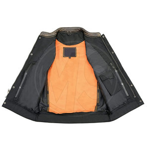 Comfortable In Stock <b>Men</b> Leather <b>Vest</b> Hot Selling <b>Men</b> Leather <b>Vest</b> Apparel Clothing <b>Men</b> Leather <b>Vest</b> - Product Image 4