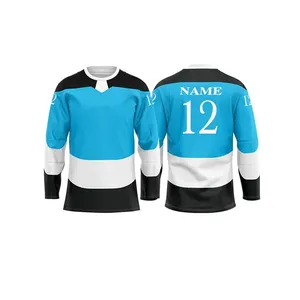Camiseta de Hockey sobre Hielo de Alta Calidad, Camisetas Personalizadas para Equipos, Uniforme de Hockey Sublimado, Tejido Transpirable de Secado Rápido - Product Image 3
