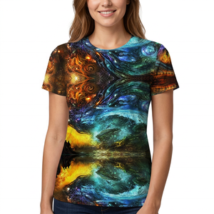 Men's O-Neck Short Sleeve T-<b>Shirt</b> With Abstract <b>Dragon</b> Pattern Sublimation Print Casual Wear Regular Fit Polyester Fabric - Product Image 2