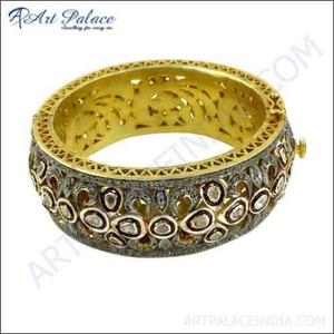 Bracelet plaqué or avec diamant de style glamour pour femmes, bijoux victoriens Magnifique bracelet victorien Bracelet victorien passionnant Lat - Product Image 3