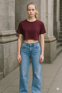 Camiseta de Punto Casual para Mujer, 100% Algodón, 160g, Transpirable, Ecológica, Suave, de Primera Calidad, Cuello Redondo, Manga Corta, Verano, Venta al Por Mayor OEM - Product Image 5